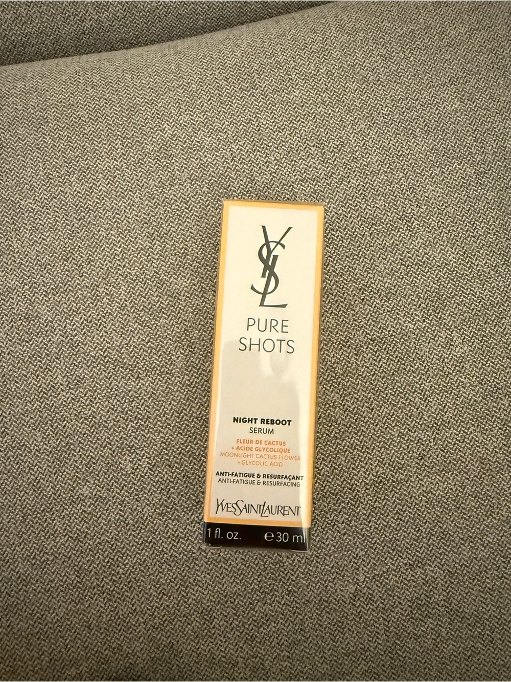 Yves Saint Laurent Pure Shots Night Reboot Serum — White & Gold Packaging